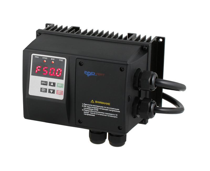 Преобразователь частоты пыле- влагозащищенный INNOVERT IPD251P21B IP65, выходной ток 1,5 А 1